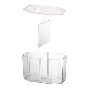 Caja de peces de lucha doble en forma de <span class=keywords><strong>diamante</strong></span> perforado de alta transparencia Caja de aislamiento de pecera de lucha caja de eclosión - Product Image 6