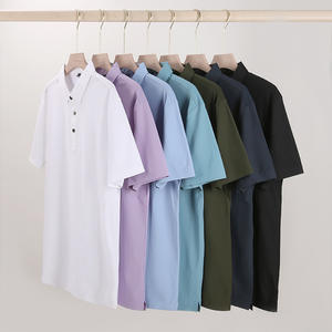 Camiseta de Golf para Hombre, Corte Ajustado, 100% Algodón, Transpirable, Color Sólido, Tejido de Punto, Manga Corta, Logotipo Personalizado, Unisex - Product Image 1