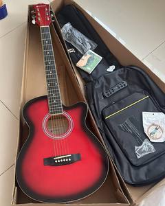 Acceptation <span class=keywords><strong>de</strong></span> la vente directe d'usine OEM, guitare acoustique colorée à corps évidé <span class=keywords><strong>de</strong></span> 40 pouces, finition brillante, en bois <span class=keywords><strong>de</strong></span> tilleul, pour débutants, Caesar X-400C - Product Image 4