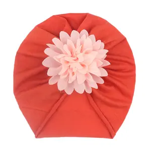 2023 all'ingrosso nuovo arrivo bambino fiore turbante bambini testa sciarpe copricapo cappelli floreali ragazze fasce di fiori per i bambini