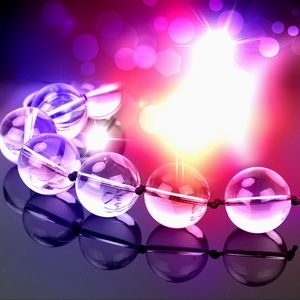 <strong>Large</strong> Size High Quality Transparent <strong>Beads</strong> with Metal Ring Glass <strong>Anal</strong> <strong>Beads</strong> - Product Image 5