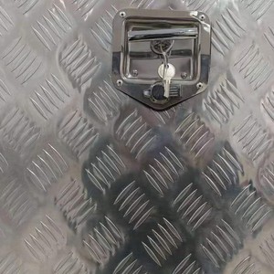 Boîte de pick-up en aluminium personnalisée camion de voyage 24 pouces boîte à outils à plat sous la remorque stockage d'outils de nez en V de langue - Product Image 3