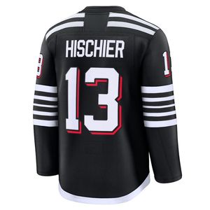Penguins de Pittsburgh 2026 # 86 Jack Hughes # 13 Maillot de hockey sur glace Nico Hischier unisexe domicile/extérieur/alternatif imprimé 100% polyester - Product Image 2