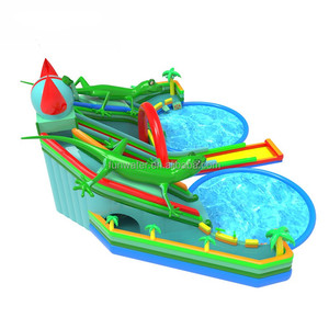 Jeux de plein air, toboggan gonflable commercial pour parc aquatique terrestre <span class=keywords><strong>avec</strong></span> <span class=keywords><strong>piscine</strong></span> pour <span class=keywords><strong>location</strong></span> de fête - Product Image 3
