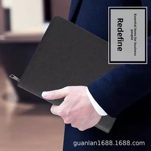 Carpeta de Papel de Alta Gama con Cierre, Bloc de Notas de Hojas Sueltas, Carpeta Multifuncional para Gerentes, Estuche de Almacenamiento Universal para Negocios, A5 - Product Image 4