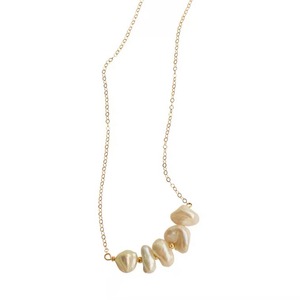 Collier en perles baroques naturelles pour femmes, design rustique et simple avec chaîne de clavicule en argent brisé, doux et élégant - Product Image 5
