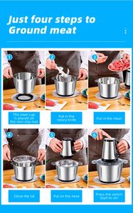 เครื่องบดเนื้อเชิงพาณิชย์สำหรับโรงงาน, เครื่องเตรียมอาหาร/เครื่องบดเนื้ออเนกประสงค์สำหรับทำฟูฟู - Product Image 3