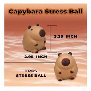 Lot de jouets squishy écologiques en TPR Capybara - Anti-stress, cadeau de fête pour enfants avec mini boîte surprise squishy - Product Image 3