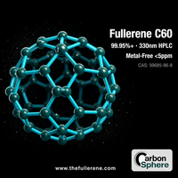 Poudre de fullerène C60 CAS 99685-96-8 Pureté 99,95%+ Poudre noire Carbonsphère 720,67 Poids moléculaire Conditionnée en bouteille/sac Perovskite