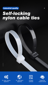 Zip Ties 8 นิ้วโรงงานมืออาชีพขายตรง UV <span class=keywords><strong>Super</strong></span> ความแข็งแรงไนลอน 66 Heavy Duty สีดํา self-locking สายผูก - Product Image 5