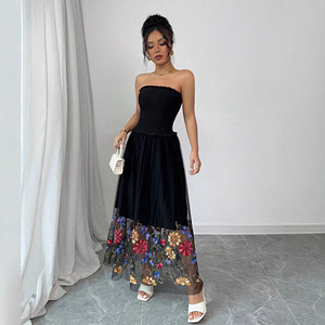 Vestido Tubo con Bordado Floral, Sexy y Casual para Mujer, Verano 2026 - Product Image 3