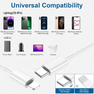 Cable de <span class=keywords><strong>Carga</strong></span> Rápida Premium de 2 m (6.6 pies) USB C Tipo C a Lightning de 8 Pines PD20W <span class=keywords><strong>para</strong></span> <span class=keywords><strong>iPhone</strong></span> 7 8 X <span class=keywords><strong>Xs</strong></span> XR 11 12 13 14 Pro <span class=keywords><strong>Max</strong></span> - Product Image 4