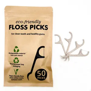 Biodegradable Natural Bamboo Charcoal Silk Corn Eco Friendly Sustainable Teeth Tooth Dental Floss In Roll