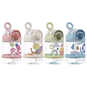 Bouteille d'eau portable en <span class=keywords><strong>PC</strong></span> de 601-700 ml avec paille, revêtement anti-corrosion, sans BPA, pour les voyages et l'école, pour adultes - Product Image 1