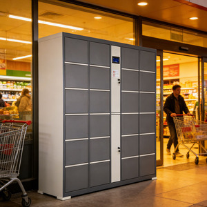 Serrures électroniques intelligentes pour bagages et casiers à tablettes <span class=keywords><strong>avec</strong></span> fermeture automatique de la <span class=keywords><strong>porte</strong></span>, montage <span class=keywords><strong>mural</strong></span>, chargeur de téléphone - Product Image 4