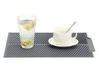 Tapis de séchage de vaisselle en silicone pour cuisine Tapis d'égouttage antidérapant pour comptoir Tapis d'égouttage pour vaisselle