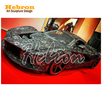Sculpture de véhicule en acier inoxydable miroir grandeur nature, personnalisée en usine, modèle 3D de voiture et moto, artisanat d'extérieur tendance