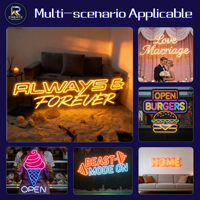 Enseigne LED néon acrylique personnalisée avec télécommande pour bureau et usage domestique - Logo publicitaire personnalisable