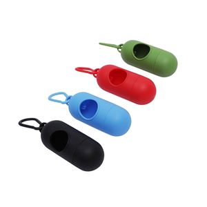 Distributeur de sacs à déjections canines multicolore réutilisable en ABS avec crochet en silicone lavable, support portable pour sacs à déjections pour animaux de compagnie, design compact - Product Image 5