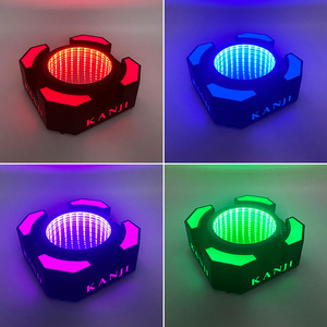 Type Light LED Illuminated <b>Wine</b> <b>Rack</b> With Seven Color Lighting Flower Shaped Bar For Home Decor - Product Image 3