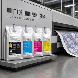 Encre de sublimation pour transfert thermique en sachet de 2L compatible avec Mimaki SB410 SB411 SB420 MLSB510 CMYK sans puce, vente en gros en vrac - Product Image 1