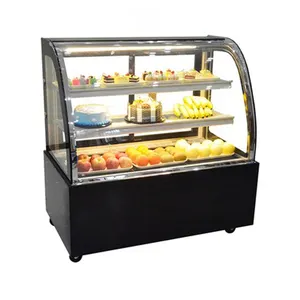 Venta caliente Cake Display Nevera Refrigerador Congelador Para Panadería Stands Vitrina Gabinete Con Descongelador