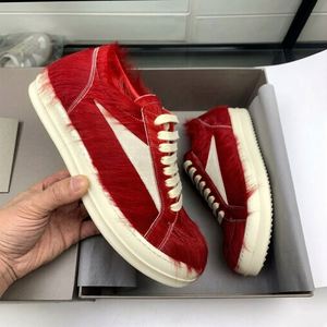 Zapatillas bajas de cuero de lujo Owens para hombre y mujer, con cordones, suela gruesa, informales, planas, en stock, color negro - Product Image 3