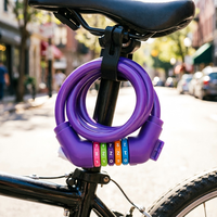 Antivol de vélo à code sans clé Worldcycle CH-502, 12mm*800mm, avec housse de protection en PVC, câble interne en acier inoxydable, étanche et résistant à la rouille