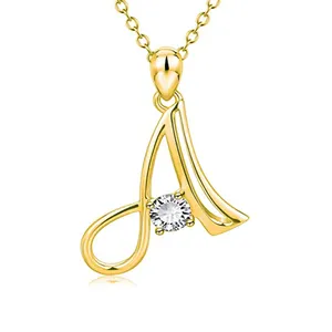 2024 새로운 디자인 26 알파벳 다이아몬드 펜던트 목걸이 여성 선물을위한 패션 금도금 편지 이니셜 목걸이