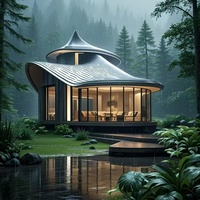 Maison préfabriquée de luxe entièrement meublée avec 2 chambres, style capsule, avec balcon, pour habitation ou usage hôtelier