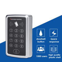 Système de Contrôle d'Accès RFID 125KHz, Clavier, Lecteur de Cartes EM, Ouvre-Porte