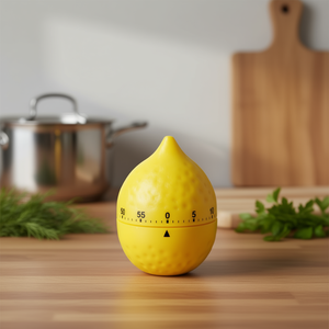 Short Term <b>Timer</b> Lemon Shape 60 Minute Kitchen <b>Cooking</b> <b>Timer</b> Visual Indicator - Product Image 3