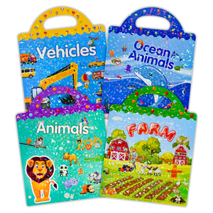 Livres d'autocollants silencieux réutilisables pour les enfants et les tout-petits autocollants de voyage Story Busy Books for Toddler 2-4 Years Birthday Gifts - Product Image 1