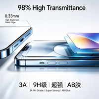 Protection d'écran en verre trempé Mietubl Bulk 9H en aluminium avec colle intégrale HD 300CC pour smartphones IP17 / 17 Pro – Vente en gros