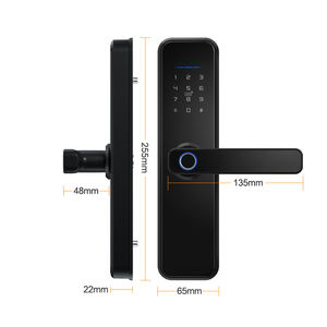 מנעול דלת דיגיטלית חכמה wifi עם טביעת אצבע זיהוי אלומיניום & דלת פלדה ענן זיהוי נתוני דלת פלדה עבור מלונות - Product Image 3