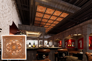 Paneles de pared en relieve 3D modernos para techos de PVC de estaño falso impermeables para hoteles y casas públicas cobre arcaico <span class=keywords><strong>PL17</strong></span> - Product Image 2