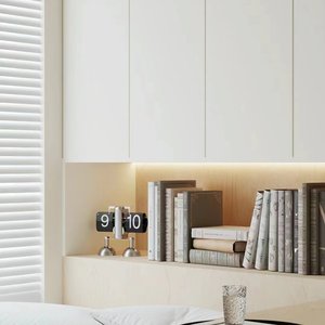 Set Kamar Tidur Minimalis Modern dengan Lemari, Meja, Tempat Tidur Tatami & Kabinet Terintegrasi - Ruang Nyaman untuk Penggunaan di Villa & Gym - Product Image 6