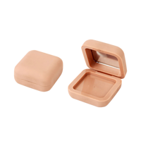 Boîte à blush magnétique carrée B301, emballage en matériau in injecté par pulvérisation, boîte à maquillage rose, boîte à fards à paupières couleur nude, prix