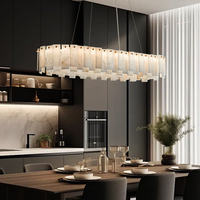Lustre moderne en albâtre LED au design unique pour la décoration intérieure de la maison, de la villa et de la salle à manger