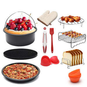 <span class=keywords><strong>Accessori</strong></span> <span class=keywords><strong>per</strong></span> <span class=keywords><strong>friggitrice</strong></span> ad aria Set da 7 pollici 12 pezzi <span class=keywords><strong>per</strong></span> cestello <span class=keywords><strong>per</strong></span> torta 3.5-5.8qt vassoio <span class=keywords><strong>per</strong></span> Pizza doppia griglia - Product Image 2