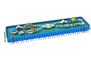 Lilytoys piscine gonflable eau Obstacle flottant parcours d'obstacles parc aquatique gonflable piscine eau jouets - Product Image 2