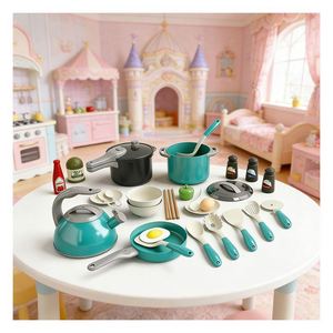 Kids Cooking Toy Kitchen Workshop Simulation Stove Sink Pantry <b>Shelf</b> Creative Role Imagination Educational Home Playtime - Product Image 3