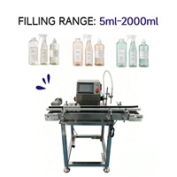 Machine de remplissage semi-automatique à pompe magnétique de bureau 5ml-2000ml, contrôlée par PLC, pour bouteilles en verre, boissons et produits chimiques