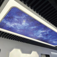 Membrane ignifuge translucide pour plafond en film souple, éclairage LED en aluminium pour décoration de hall d'exposition intérieur