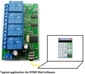 Ad22b04 DC 12V 4ch <span class=keywords><strong>MT8870</strong></span> <span class=keywords><strong>DTMF</strong></span> giai điệu tín hiệu Bộ giải mã điện thoại bằng giọng nói điều khiển từ xa Relay chuyển đổi mô-đun cho LED động cơ nhà thông minh - Product Image 5