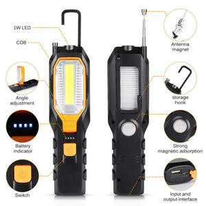 COB <b>LED</b> Magnetic <b>Work</b> <b>Light</b> Portable Handheld Inspection Lamp with Built-in Magnet Two Color Options Orange Blue Waterproof - Product Image 5