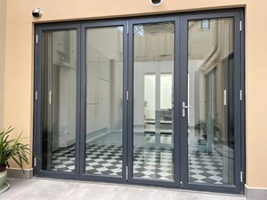 <span class=keywords><strong>Porte</strong></span> pliante en verre moderne et élégante avec un jointement solide, robustesse supérieure, construction durable pour hôtels et villas - Product Image 2