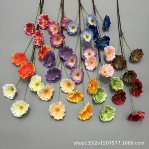 Flores Artificiales Qiye, Flor de Amapola de Seda, 3 Amapolas Grandes, Decoración para el Hogar y Bodas, Estilo Moderno - Product Image 2