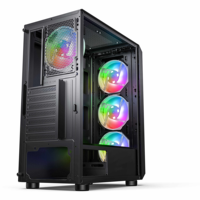 SAMA Best Selling Tempered Glass Front Panel Mid Tower ATX PC Computer Gaming Case