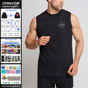 เสื้อกล้ามออกกำลังกายทรงคลาสสิก สีพื้น ผ้าคอตตอน 97% ผสมสแปนเด็กซ์ 3% พิมพ์ลายฟล็อกคุณภาพสูง ทรงปกติ สำหรับผู้ชาย - Product Image 1